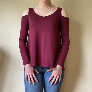 Long Sleeve Burgundy Shirt
